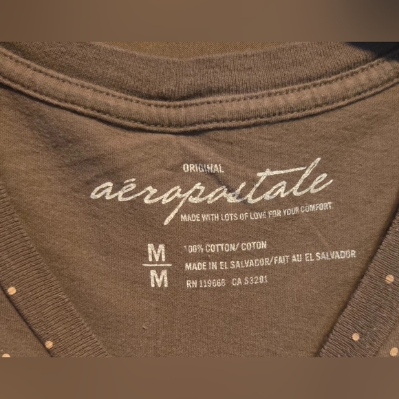 🧡 Aeropostale AERO 1987 Polka Dot Graphic Tee – Women’s Medium – Y2K - Picture 3 of 3